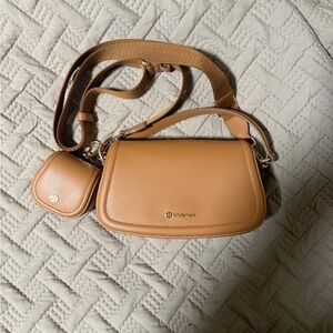 Lululemon Light Brown Crossbody Bag with Pouch